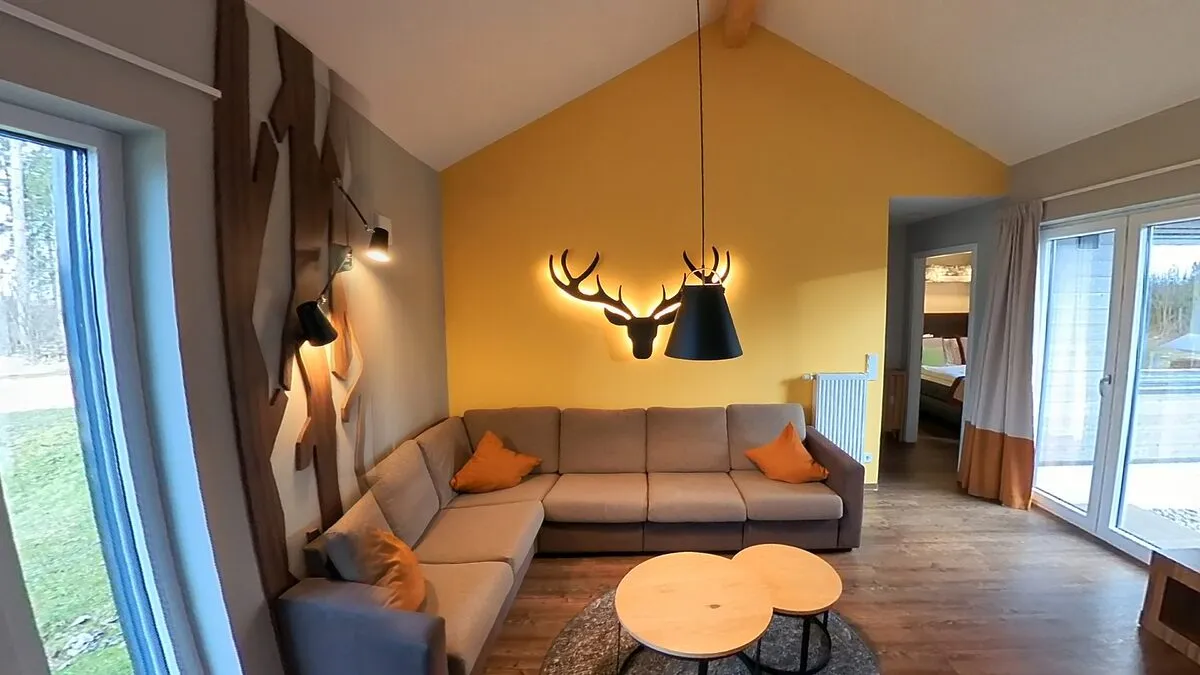 Wohnbereich eines VIP-Ferienhauses im Center Parcs Park Allgäu