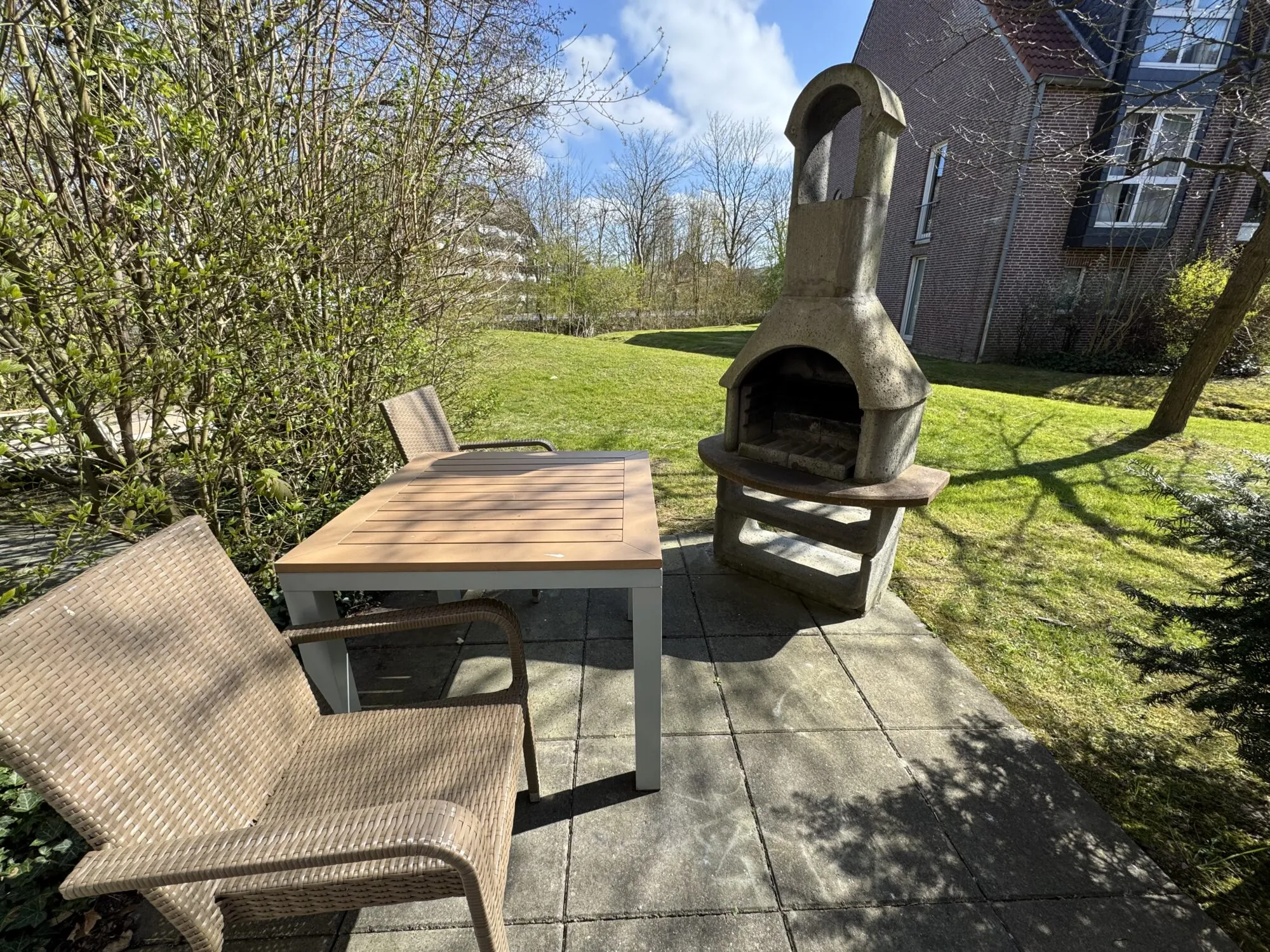 Terrasse eines VIP-Appartements im Center Parcs Park Nordseeküste