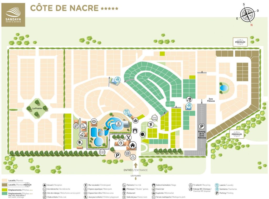 Parkplan Roompot Côte de Nacre (Lageplan)