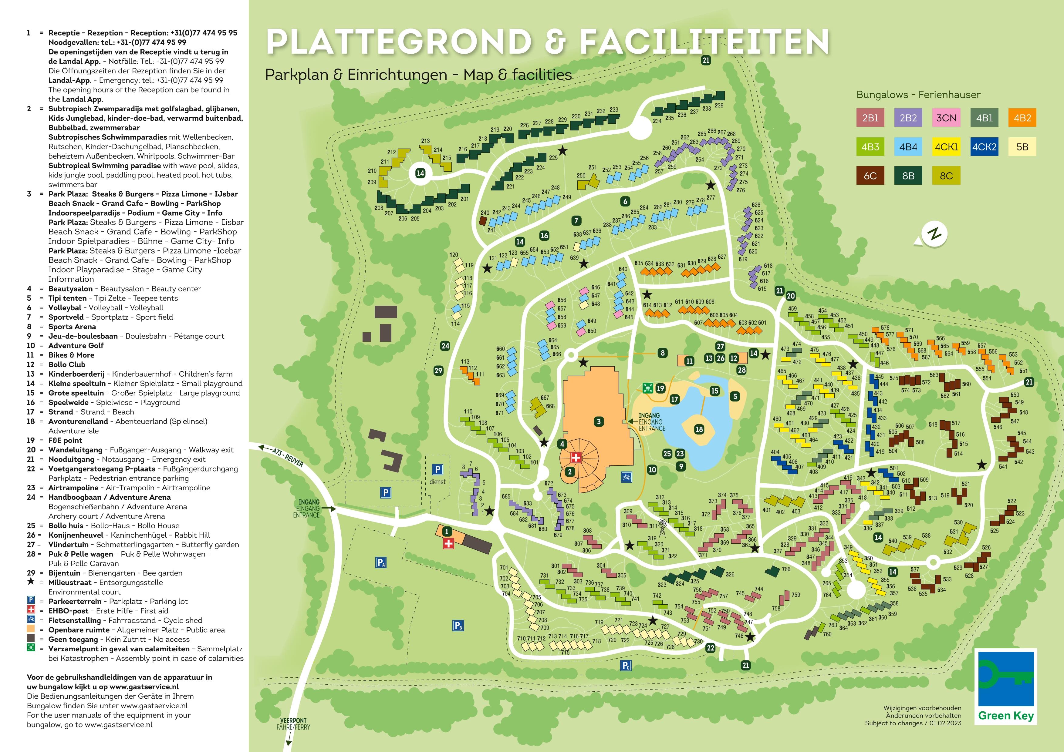 Parkplan Landal De Lommerbergen