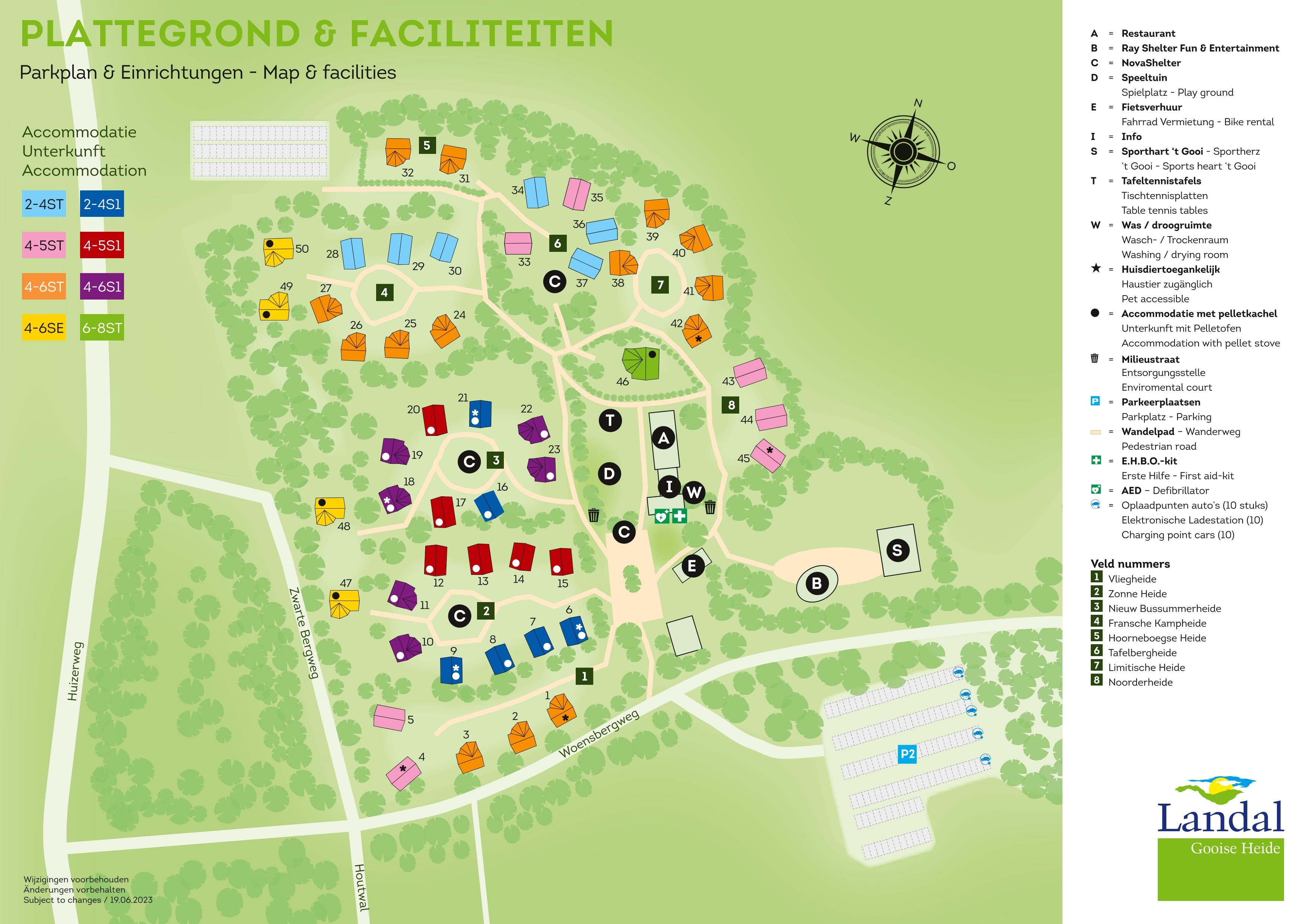 Parkplan Landal Gooise Heide