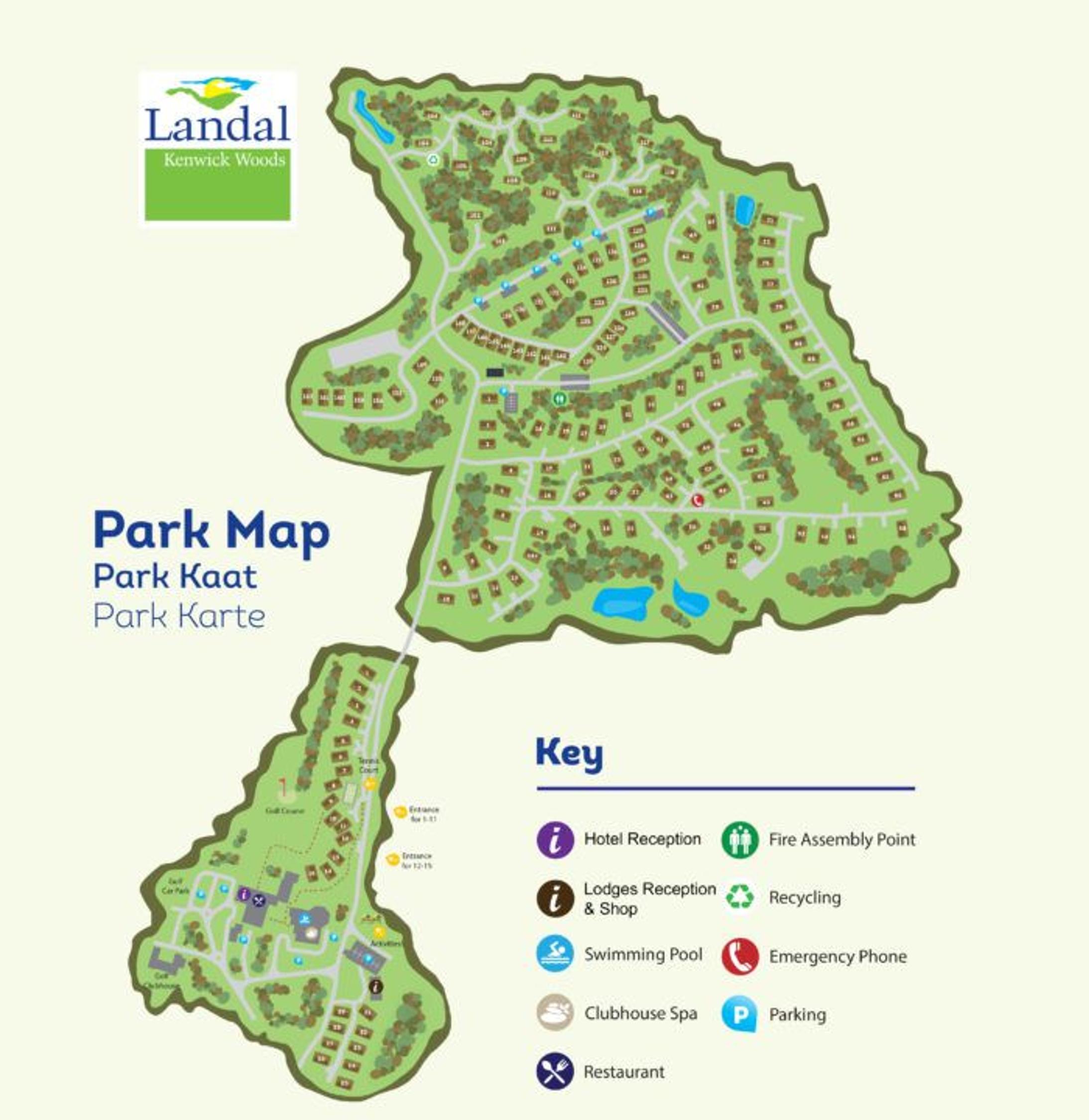 Parkplan Landal Kenwick Woods