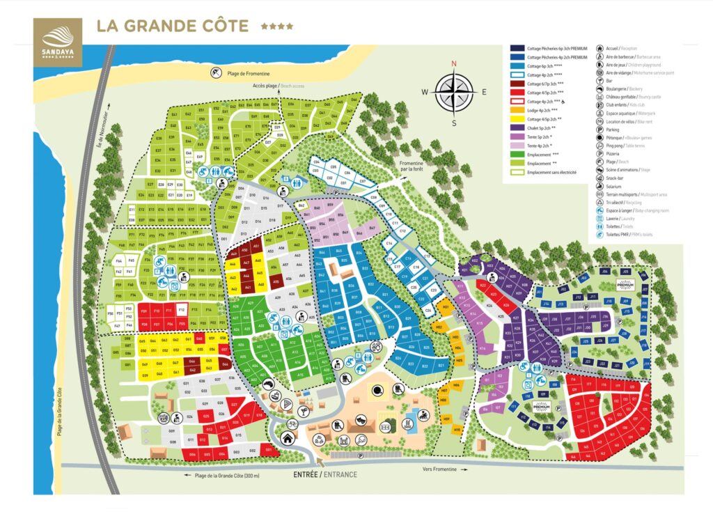 Parkplan Roompot La Grande Côte (Lageplan)