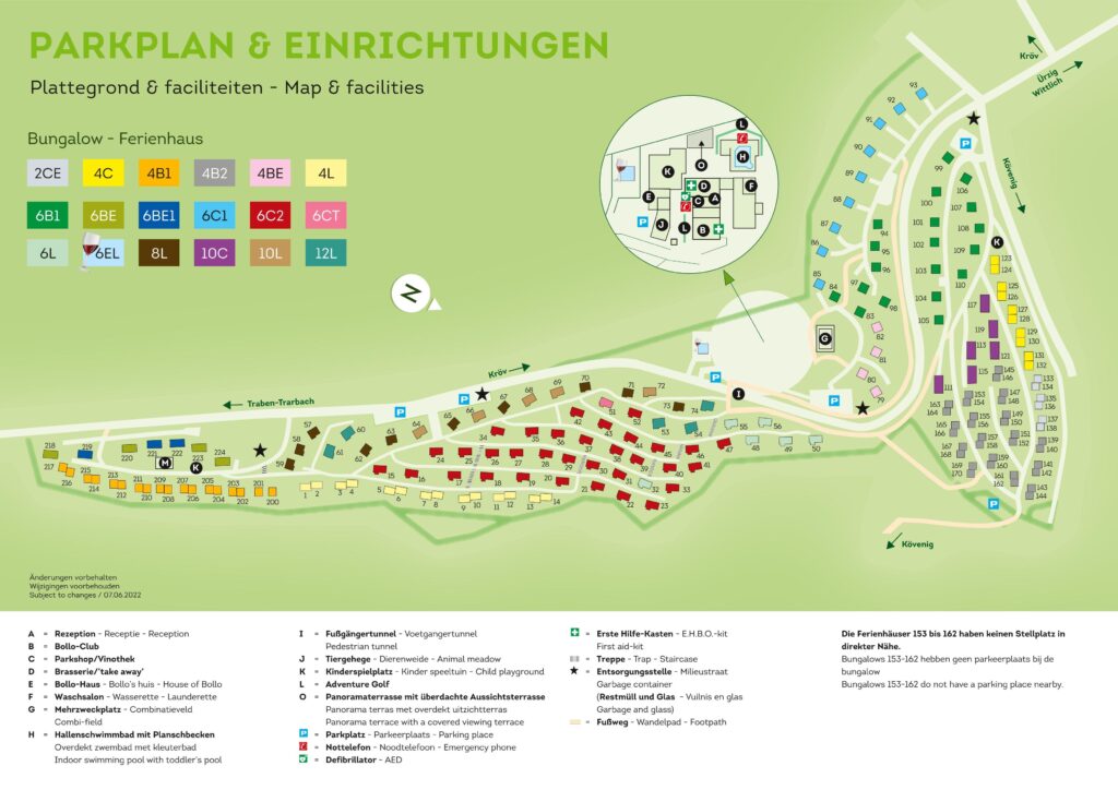 Parkplan Landal Mont Royal (Lageplan) Ferienparkguide