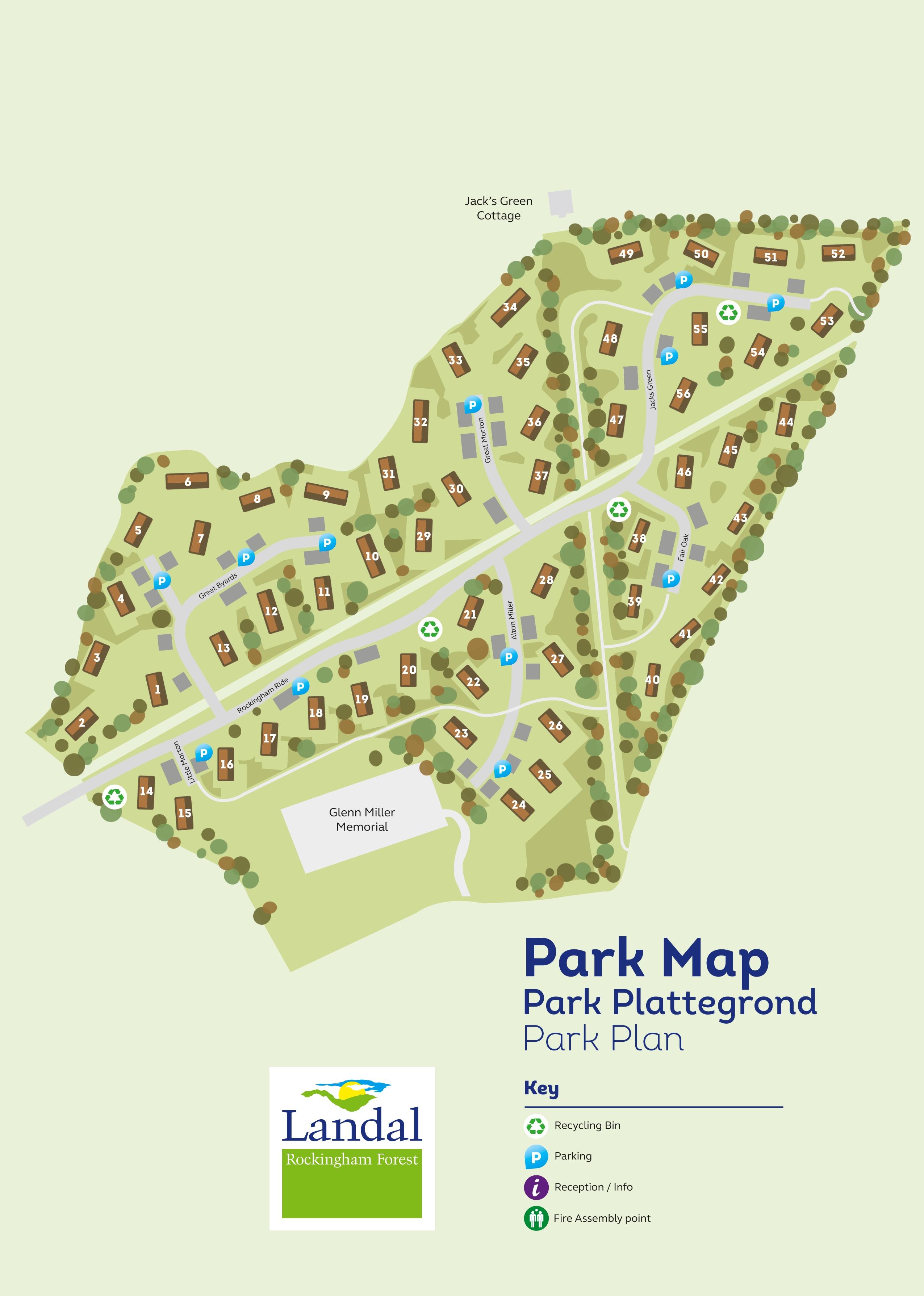Parkplan Landal Rockingham Forest