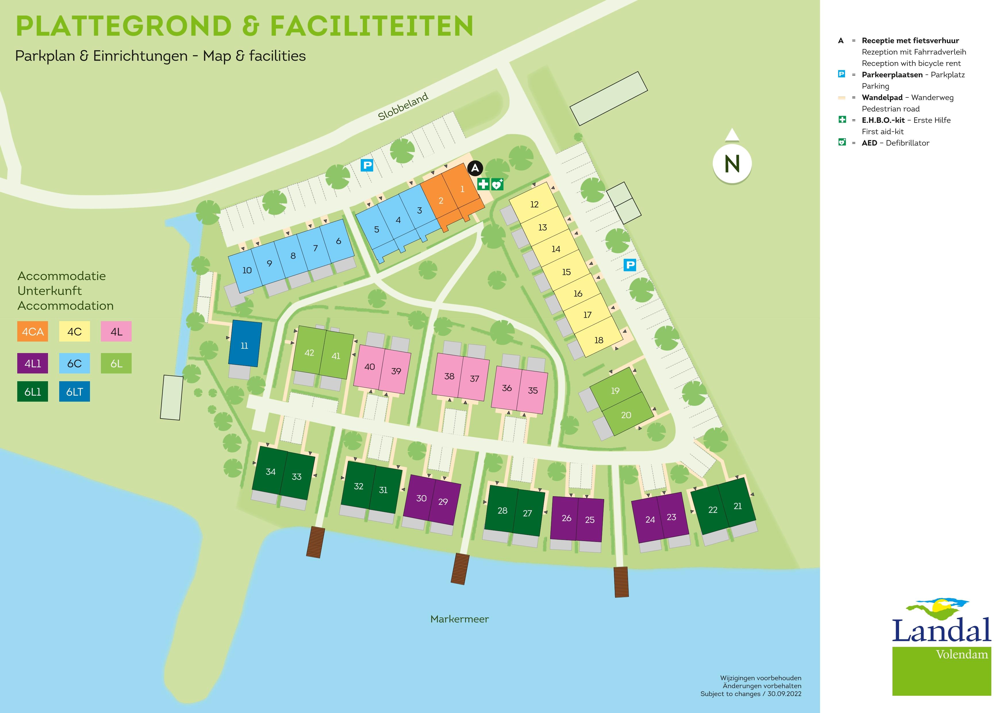 Parkplan Landal Volendam