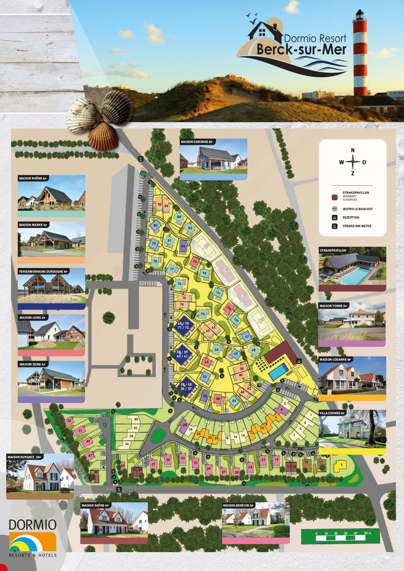 Parkplan von Dormio Resort Berck-sur-Mer