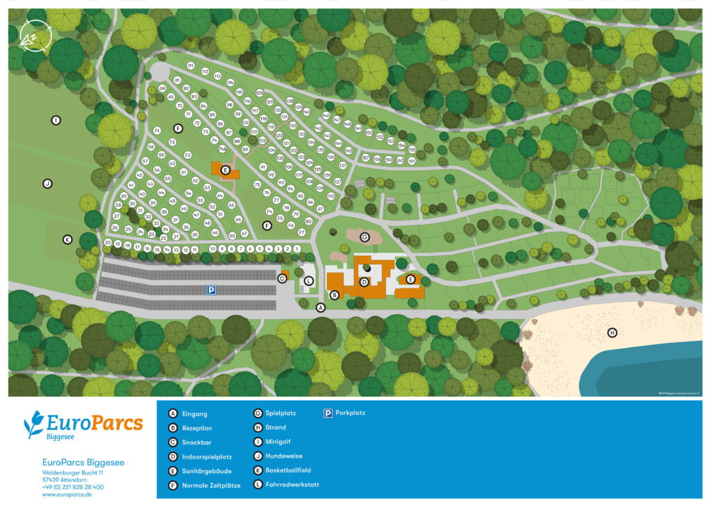 Parkplan europarcs biggesee lageplan ferienparkguide