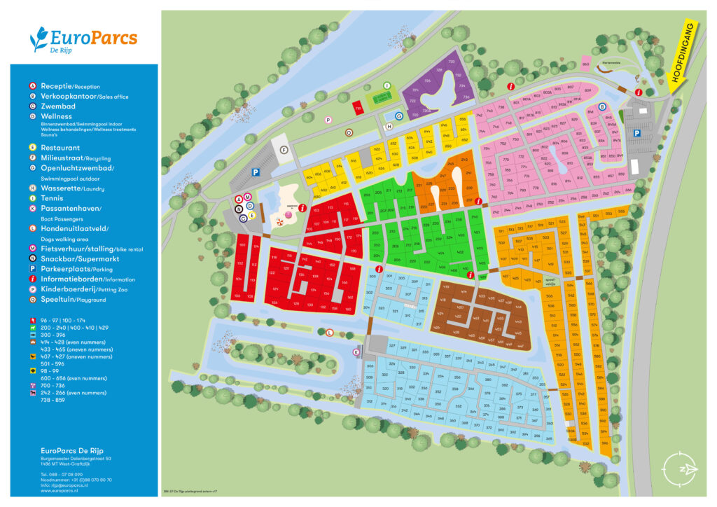 Parkplan europarcs de rijp lageplan ferienparkguide