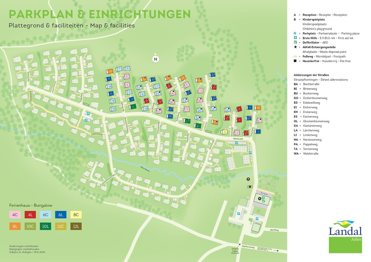 Parkplan Landal Arber