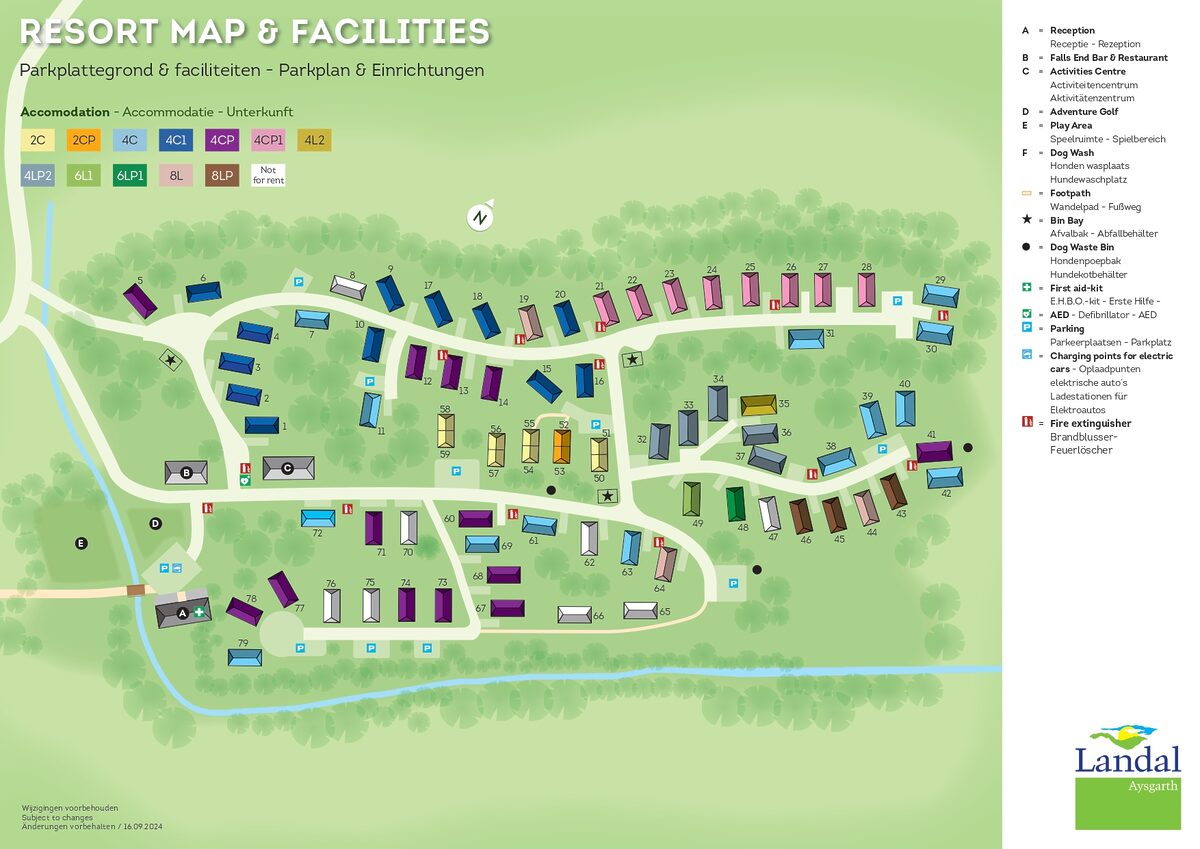 Parkplan Landal Aysgarth