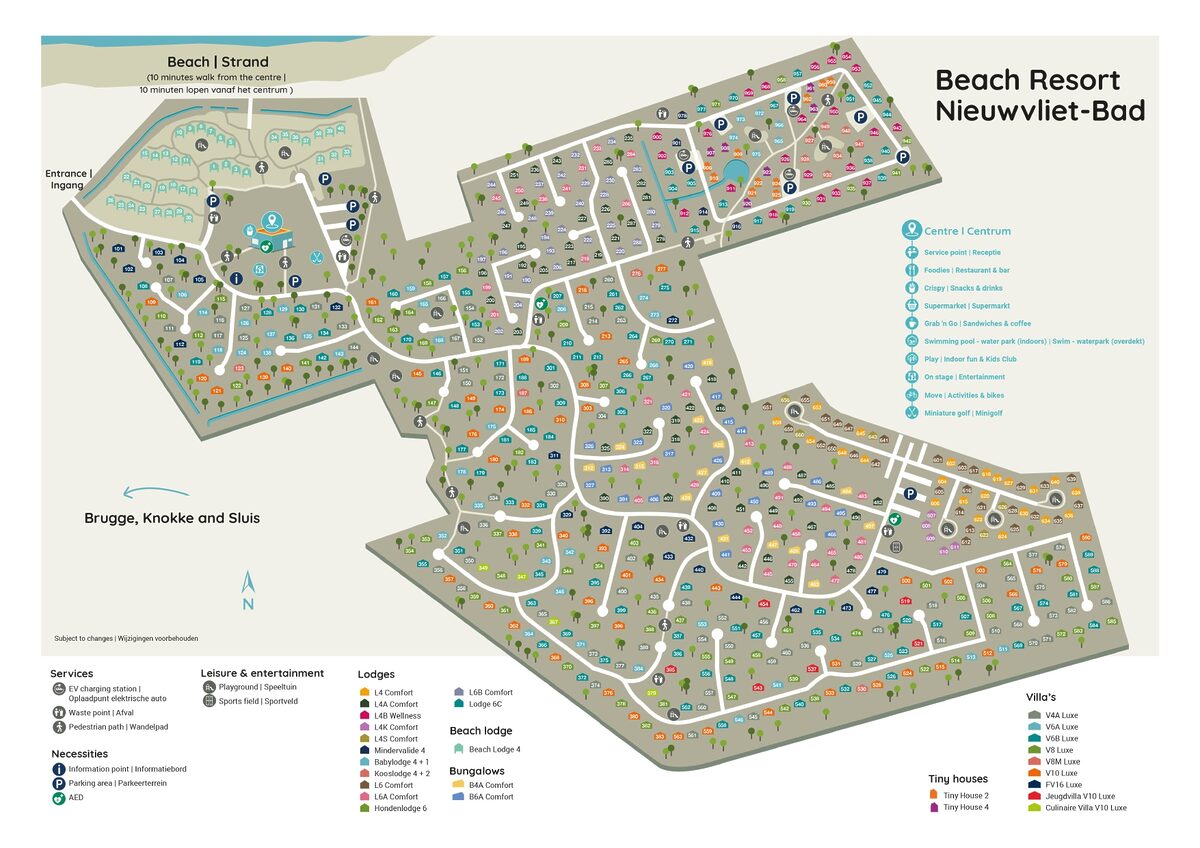 Parkplan Landal Beach Resort Nieuwvliet Bad