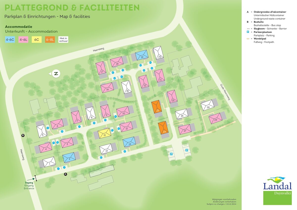 Parkplan Landal Duynvallei