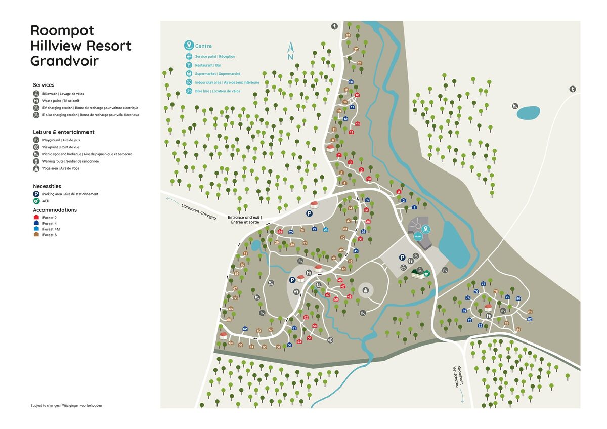 Parkplan Landal Hillview Resort Grandvoir