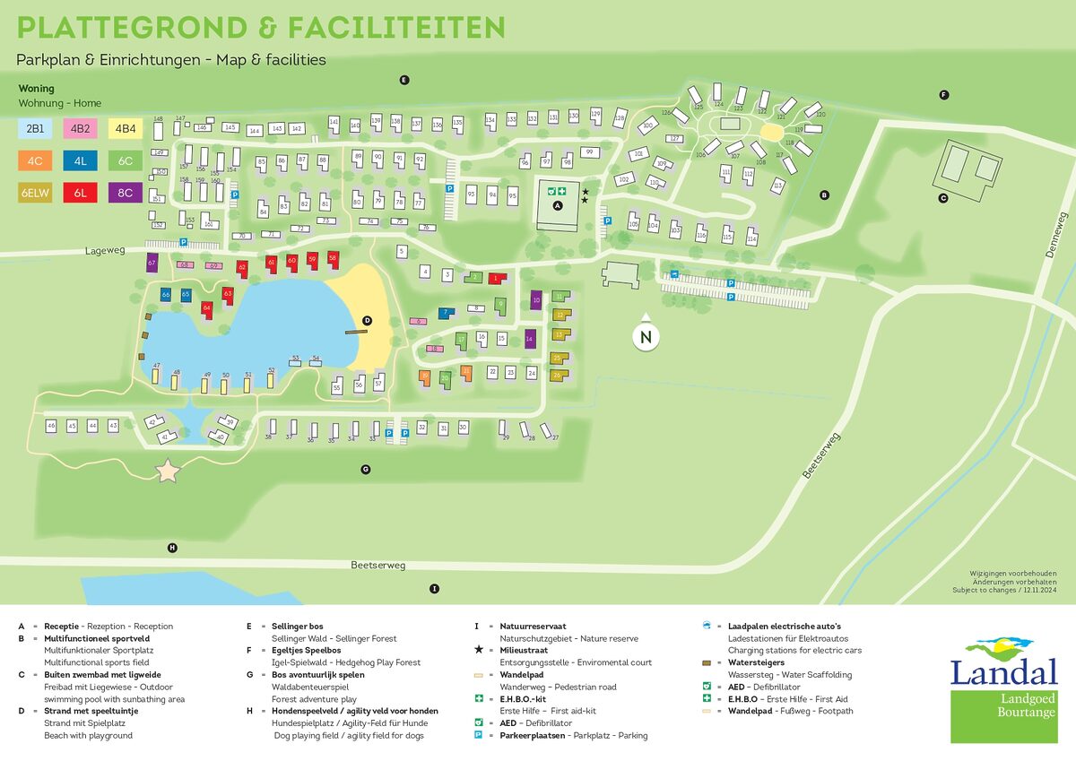 Parkplan Landal Landgoed Bourtagne