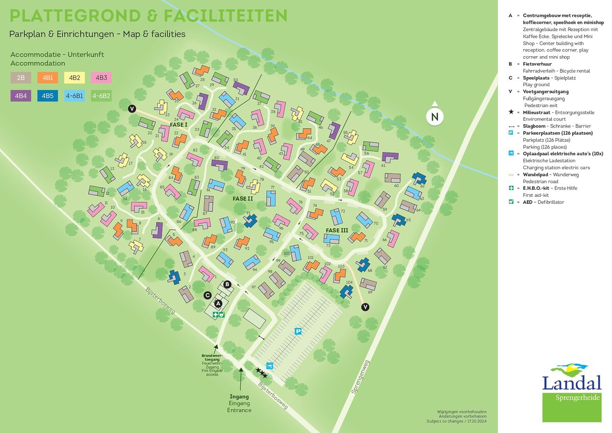 Parkplan Landal Sprengerheide