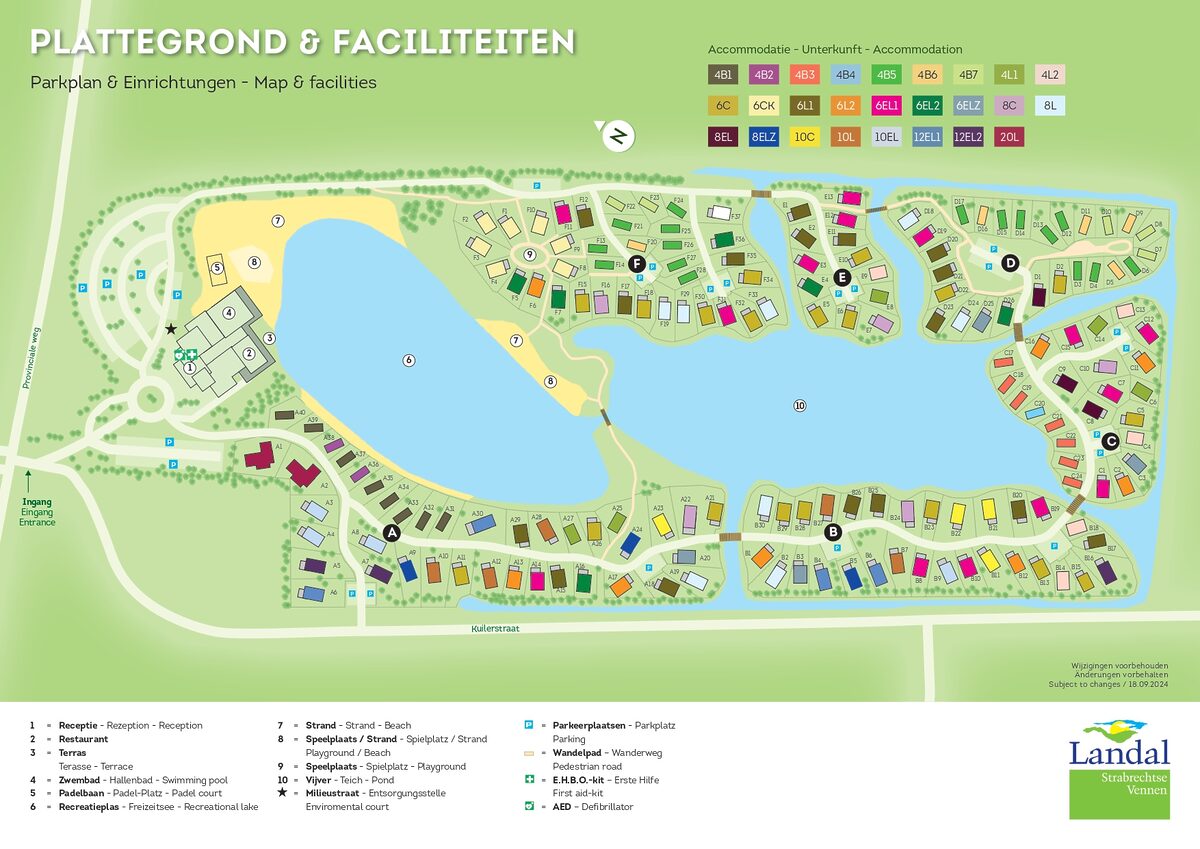 Parkplan Landal Strabrechtse Venne