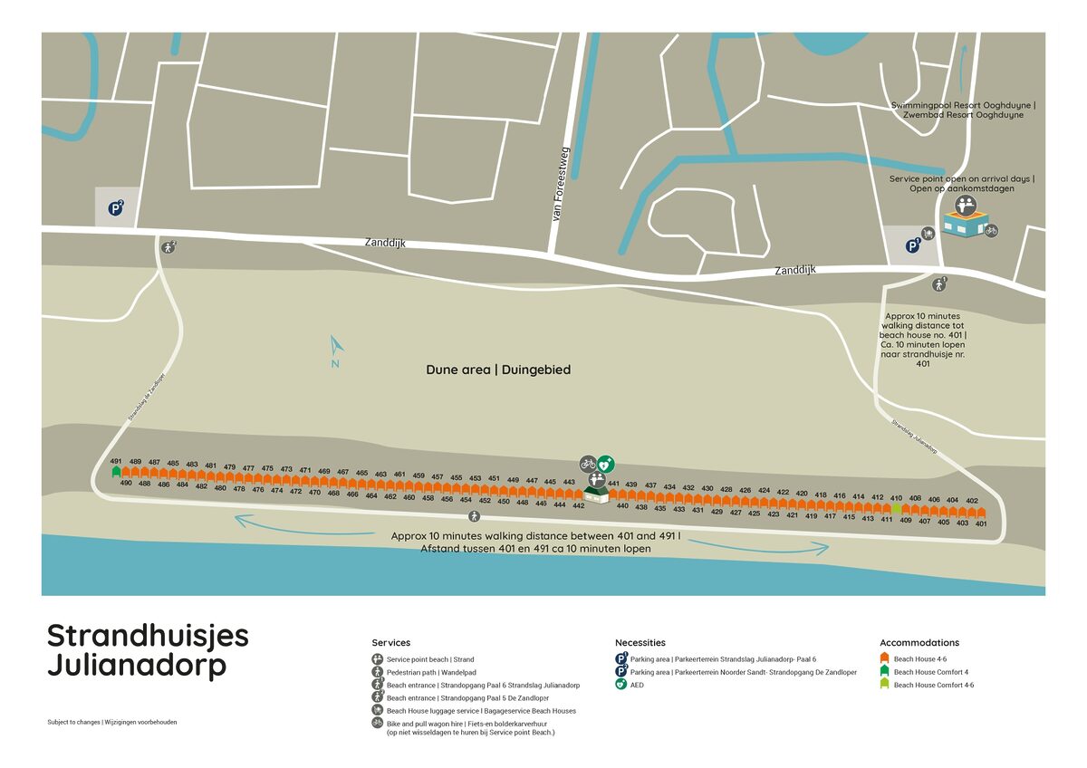 Parkplan Landal Strandhuisjes Julianadorp