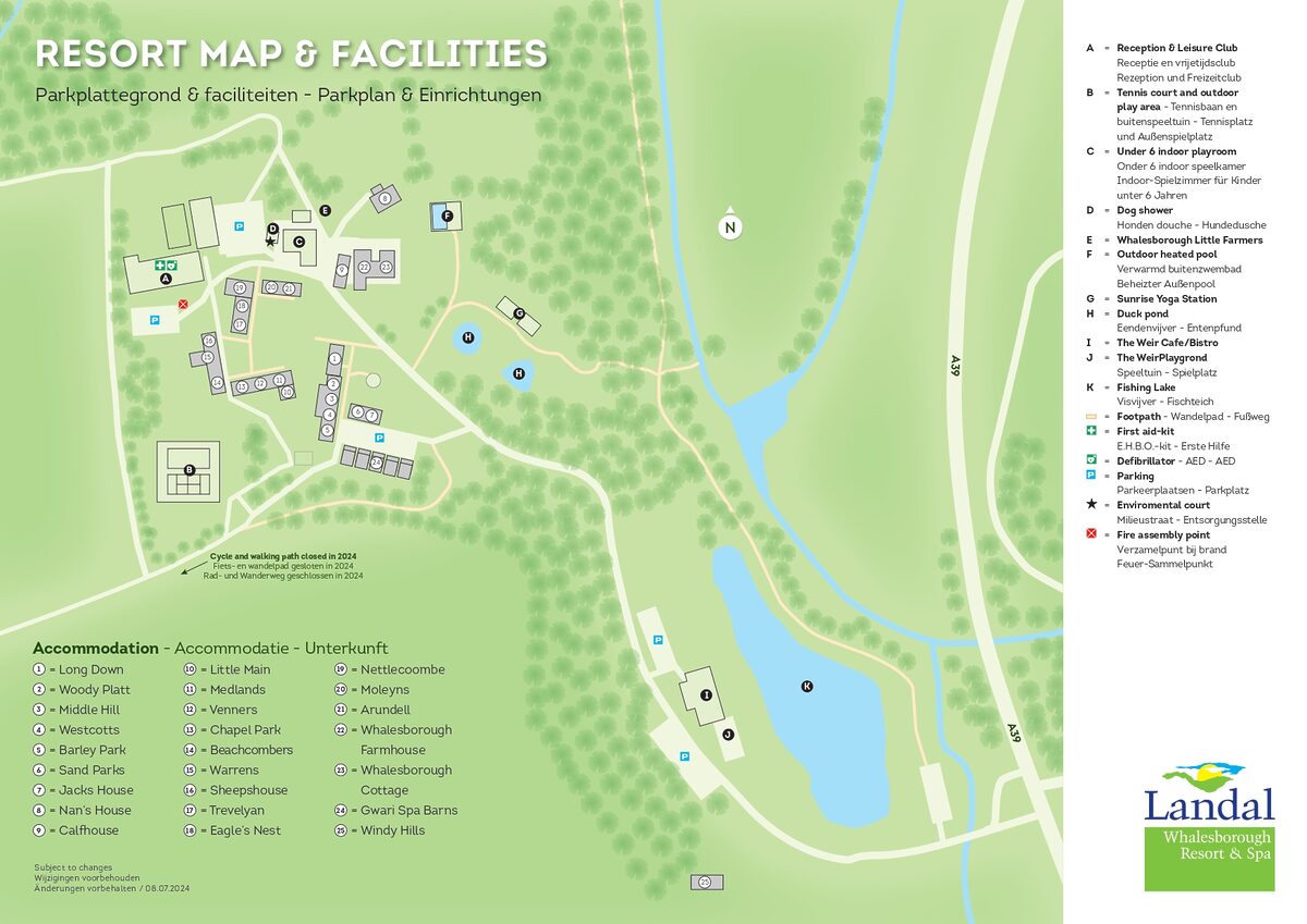 Parkplan Landal Whalesborough Resort