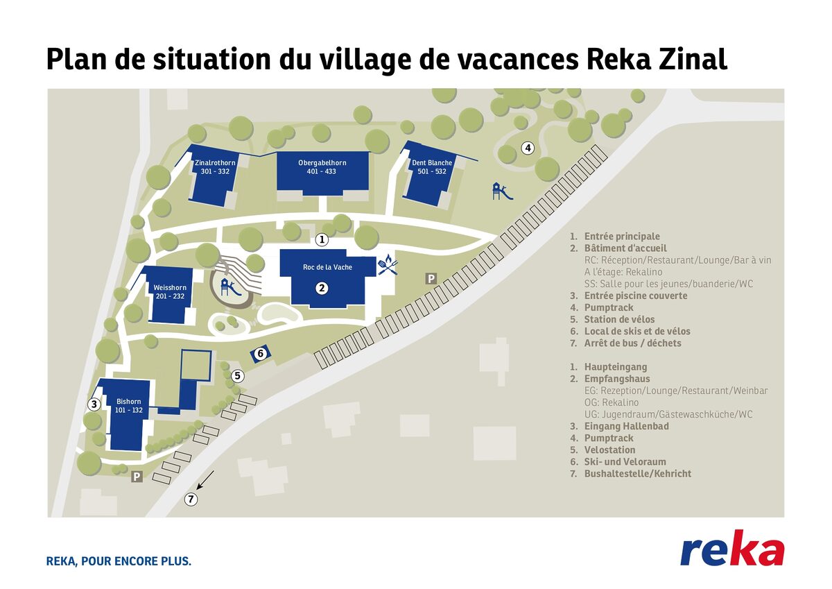 Parkplan Reka-Feriendorf Zinal